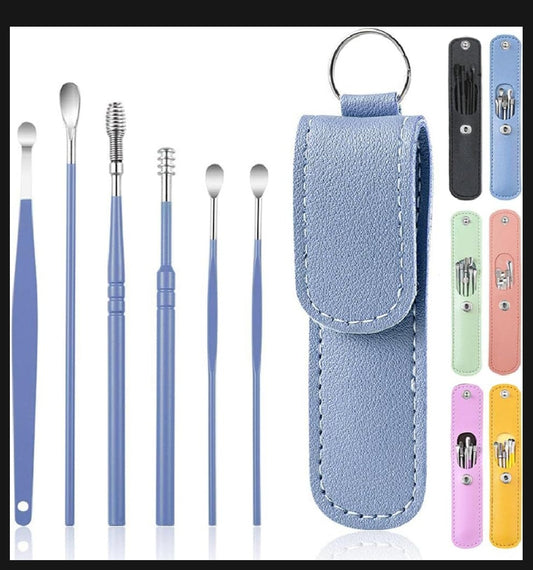 Ear Wax Cleaning Kit – Reusable Ear Cleaner with Soft Tips & Storage Bo
