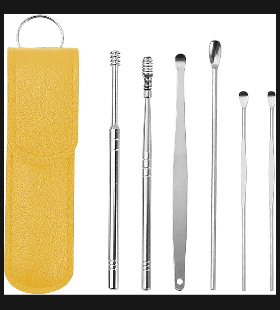 Ear Wax Cleaning Kit – Reusable Ear Cleaner with Soft Tips & Storage Bo