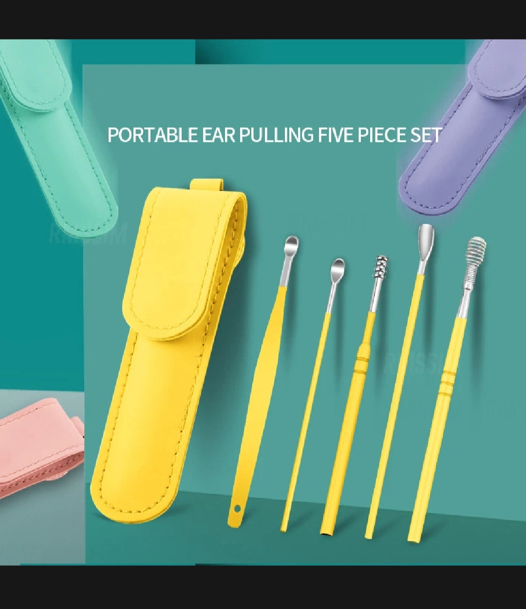 Ear Wax Cleaning Kit – Reusable Ear Cleaner with Soft Tips & Storage Bo