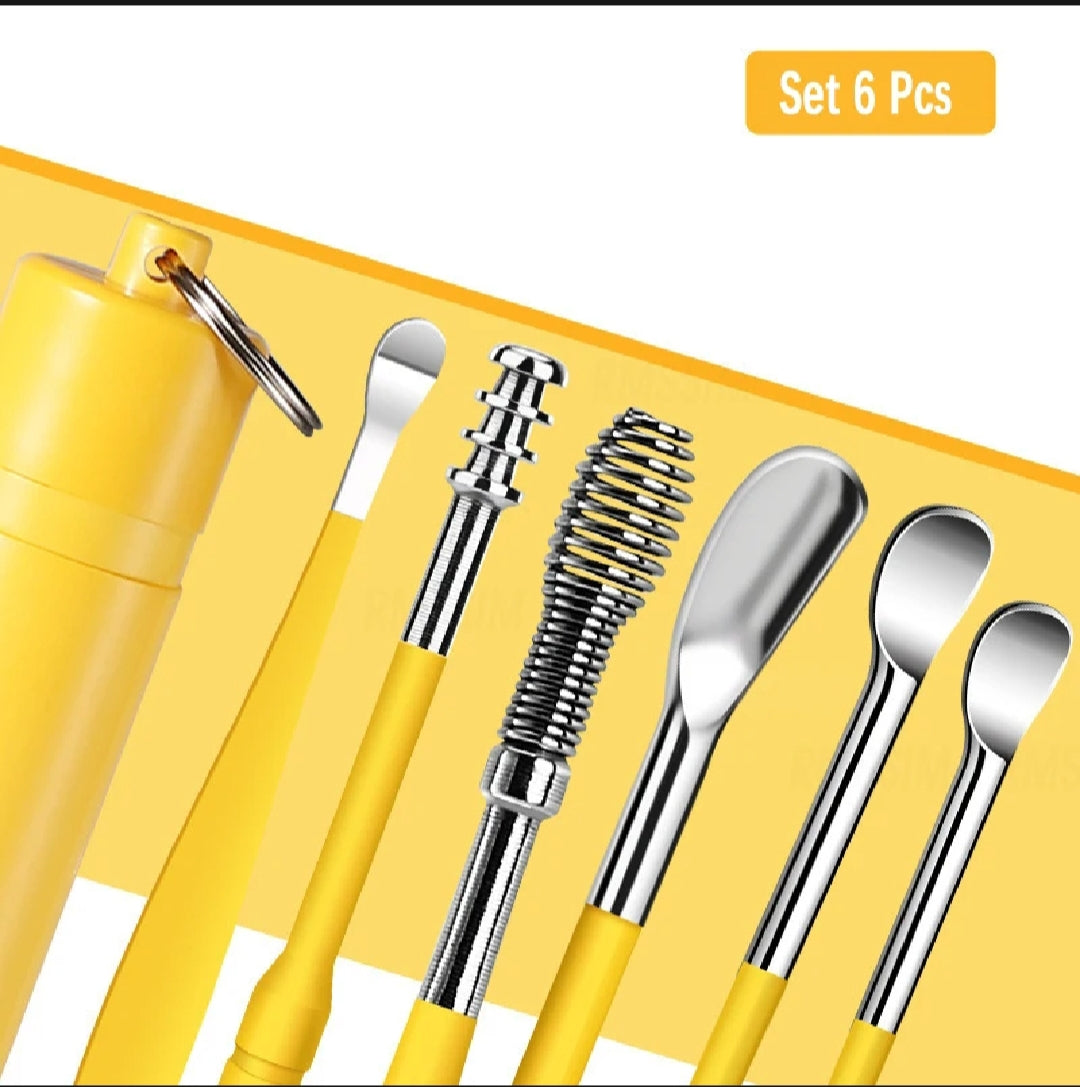 Ear Wax Cleaning Kit – Reusable Ear Cleaner with Soft Tips & Storage Bo