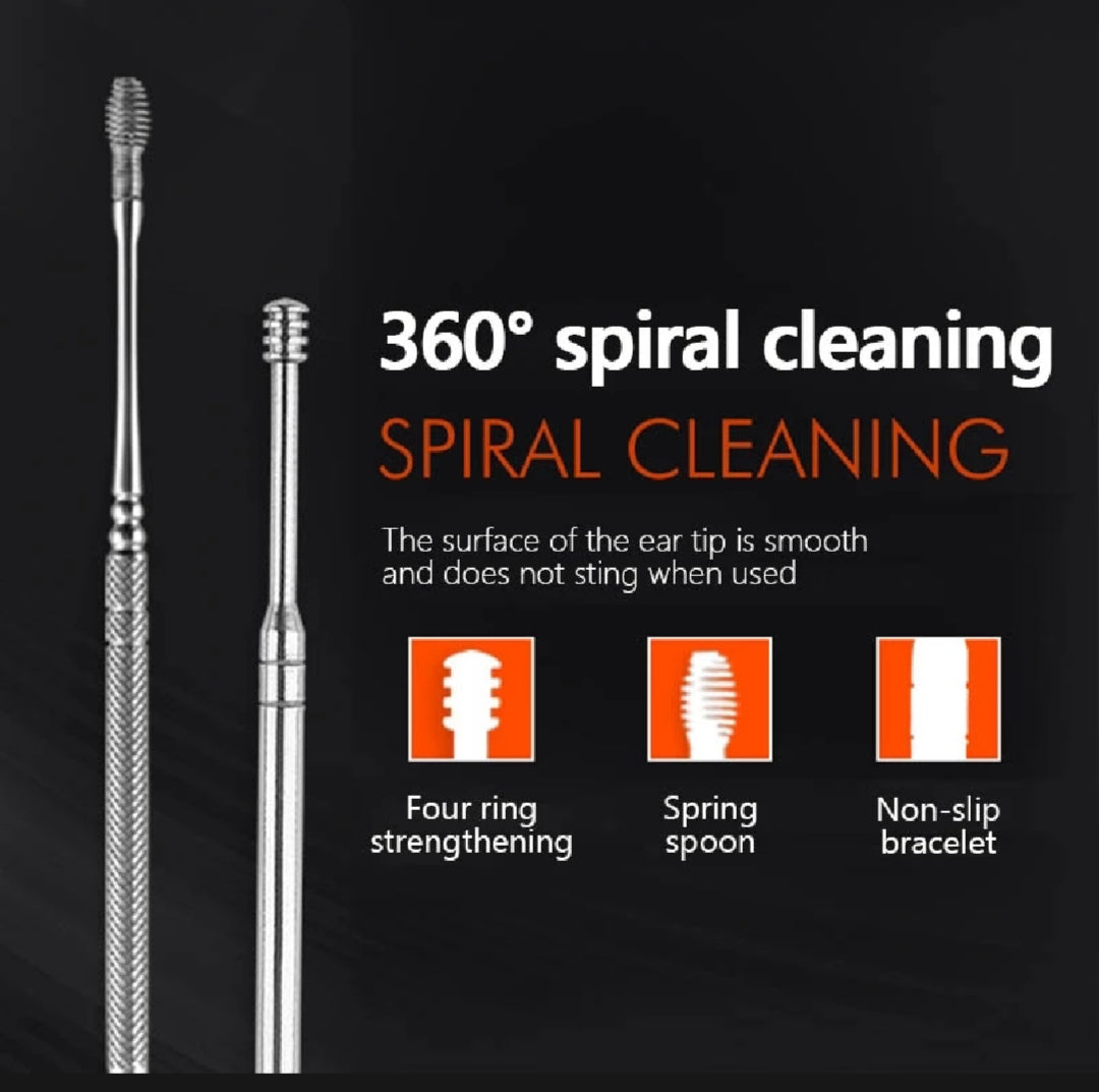 Ear Wax Cleaning Kit – Reusable Ear Cleaner with Soft Tips & Storage Bo
