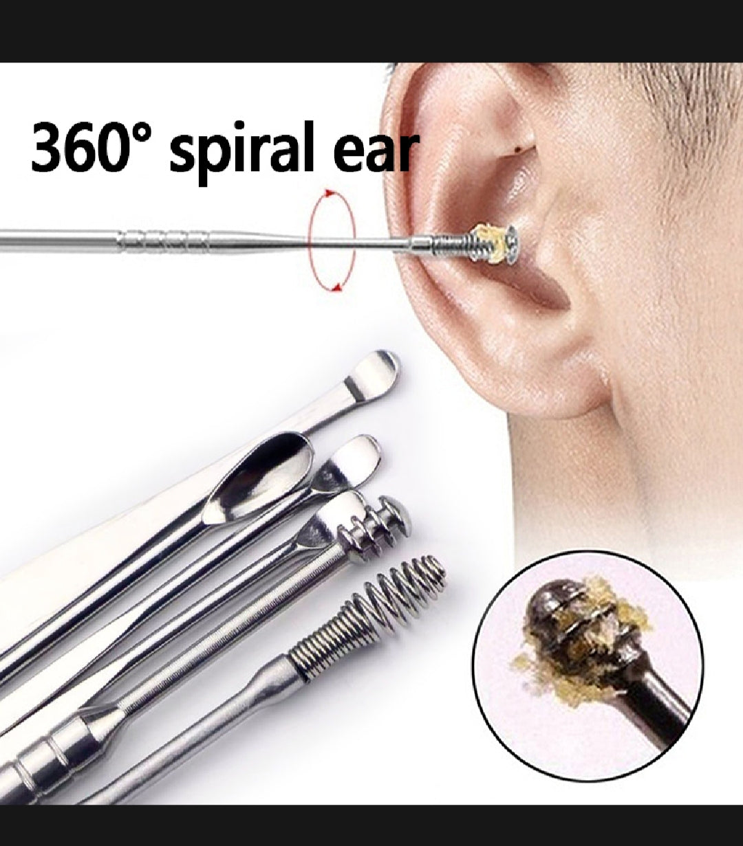 Ear Wax Cleaning Kit – Reusable Ear Cleaner with Soft Tips & Storage Bo