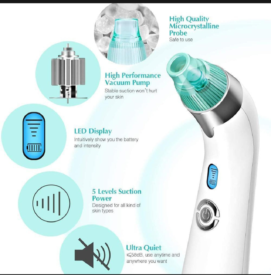 Bubble Vacuum Blackhead Remover – Deep Pore & Acne Cleaner with USB Rechargeable Suction for Oil & Impurities Removal