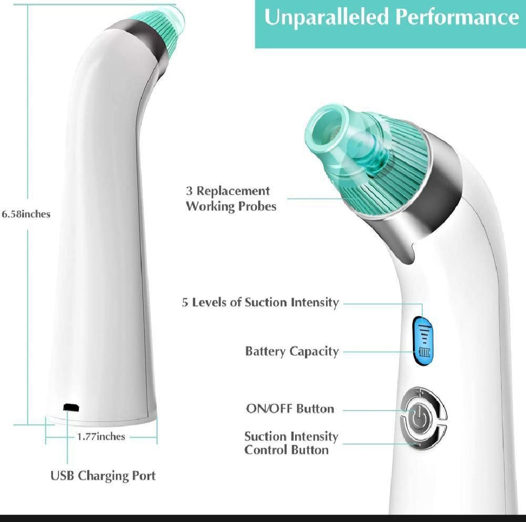 Bubble Vacuum Blackhead Remover – Deep Pore & Acne Cleaner with USB Rechargeable Suction for Oil & Impurities Removal