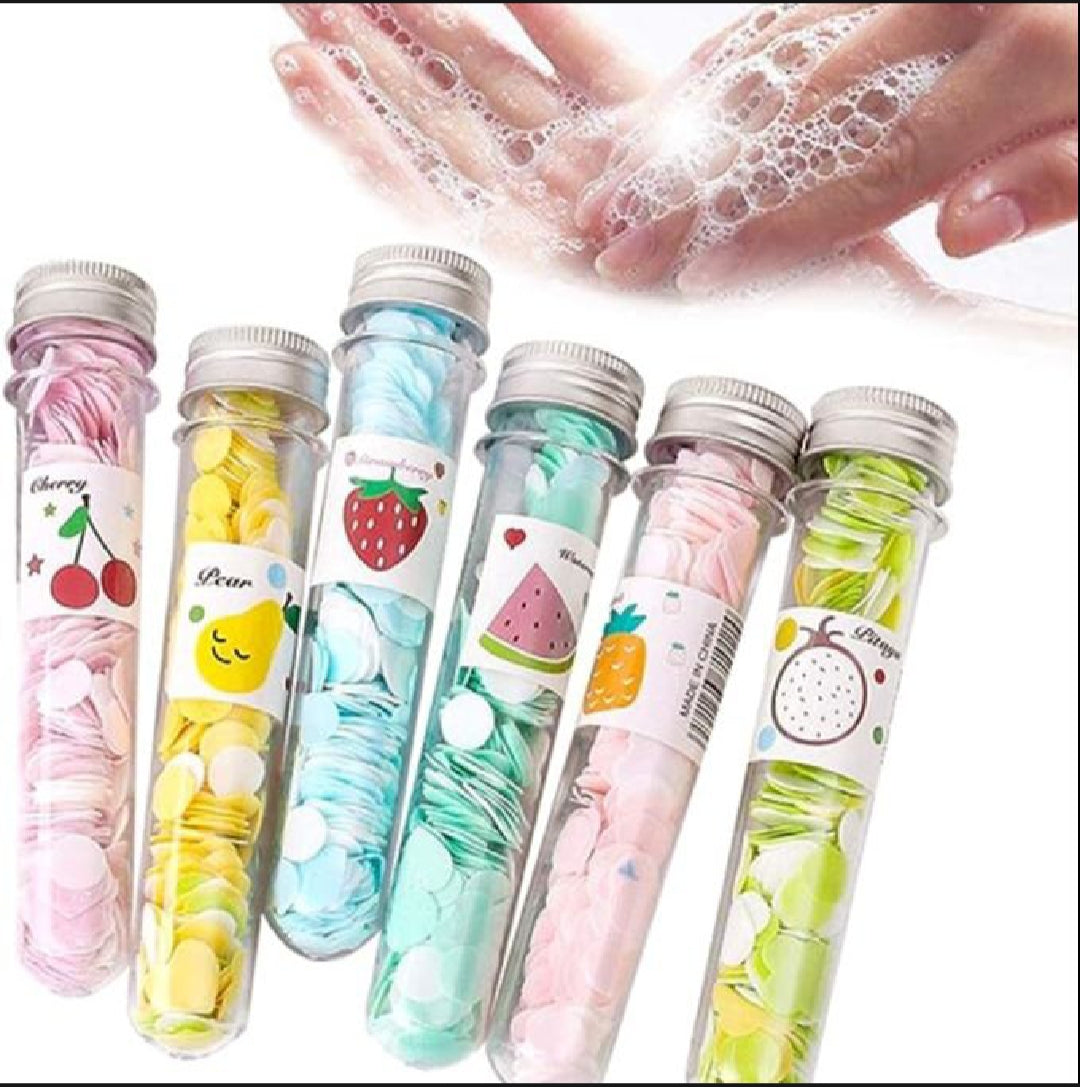 Travel Soft Paper Soap – Flower Scent in Cute Tune-Shaped Bottle
