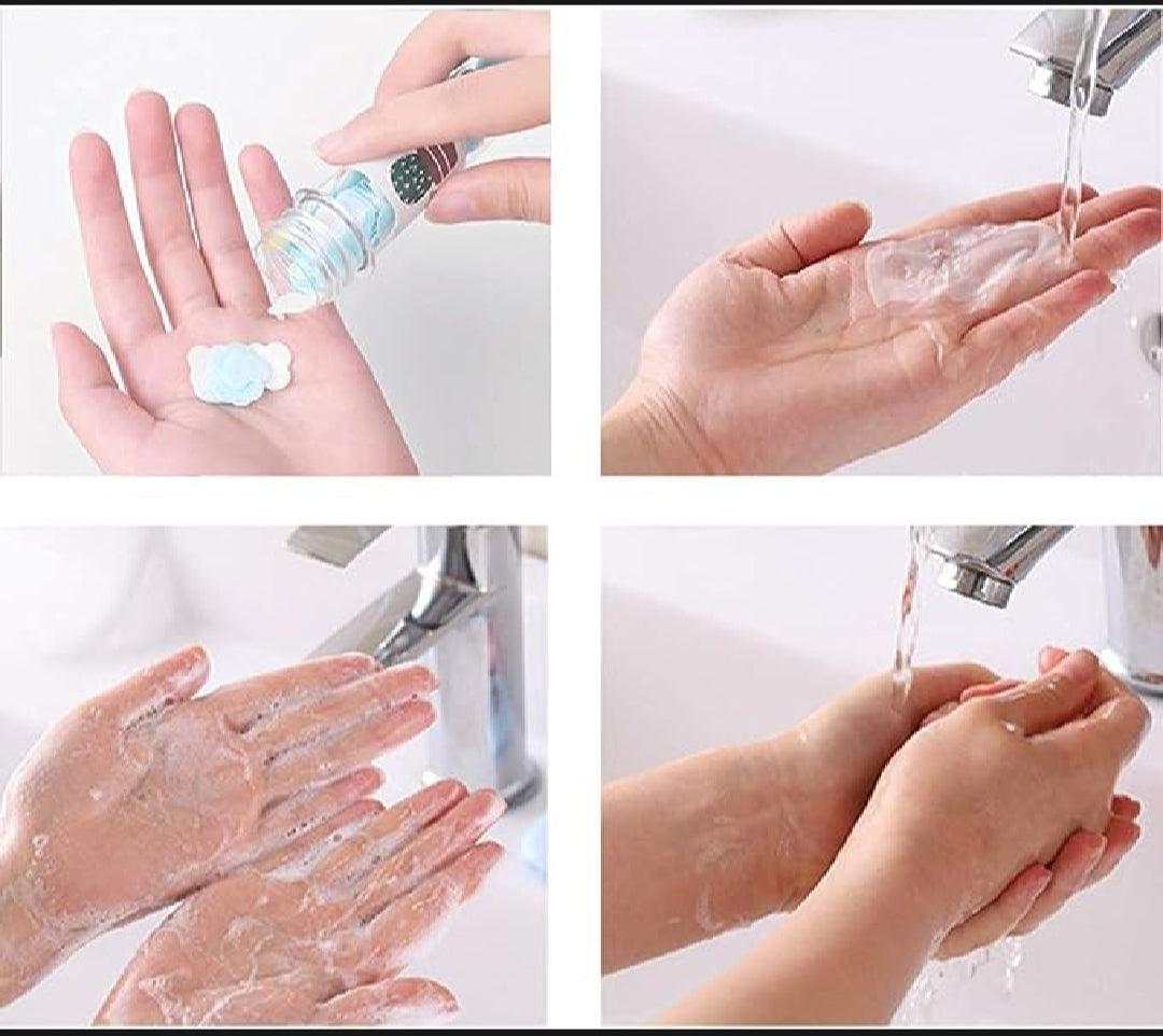 Travel Soft Paper Soap – Flower Scent in Cute Tune-Shaped Bottle
