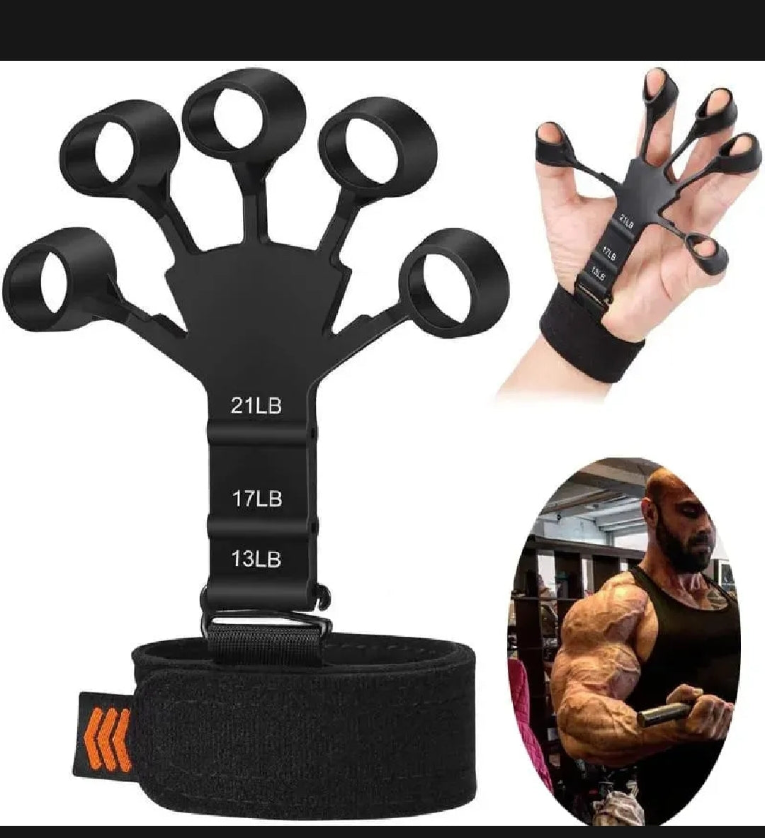 Adjustable Finger & Hand Grip Strengthener – Forearm, Wrist & Finger Exercise Tool