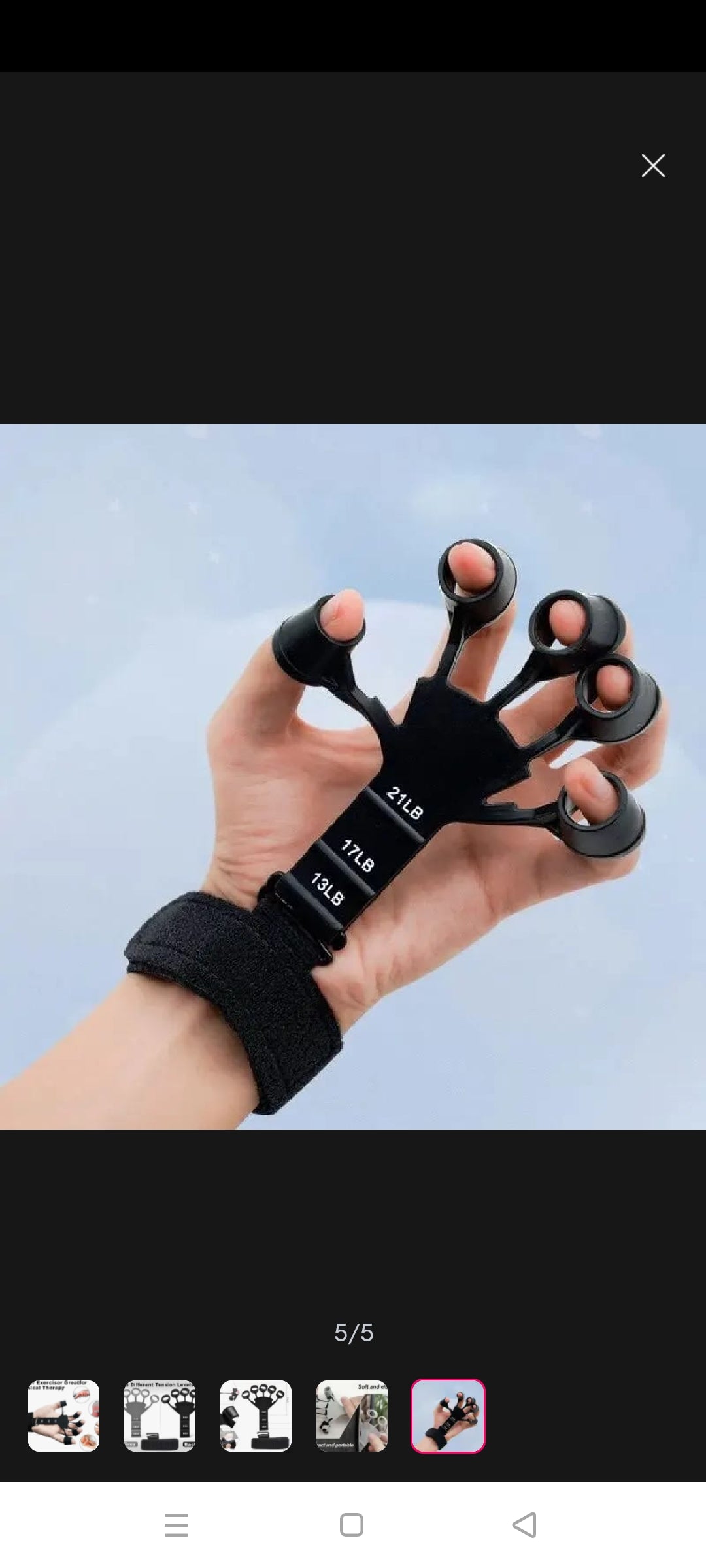 Hand Grip Strengthener & Finger Exerciser – Adjustable Resistance